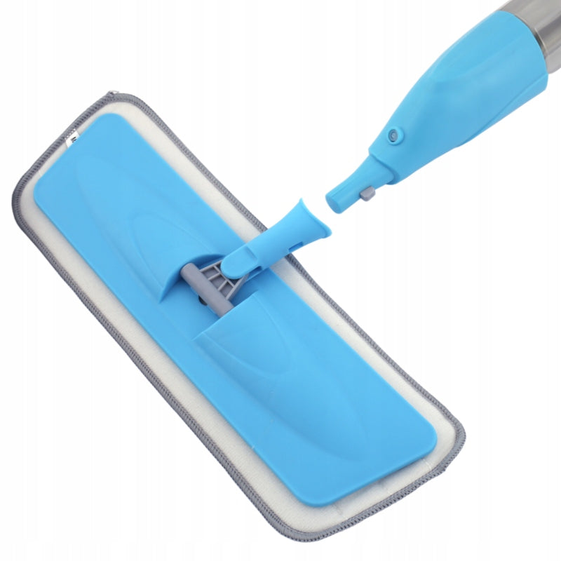 Flat mop with SPRAY washer + 4 cartridges Color blue