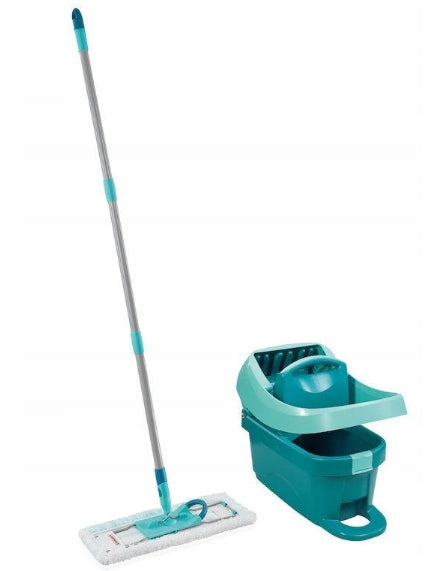 Flat mop with bucket on wheels CLEANING SET foot squeezing 8 L