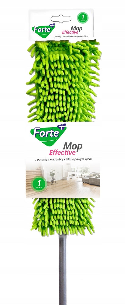 Flat mop with microfiber knocker + telescopic pole 120cm Effective FORTE+ EAN (GTIN) 5908288971683