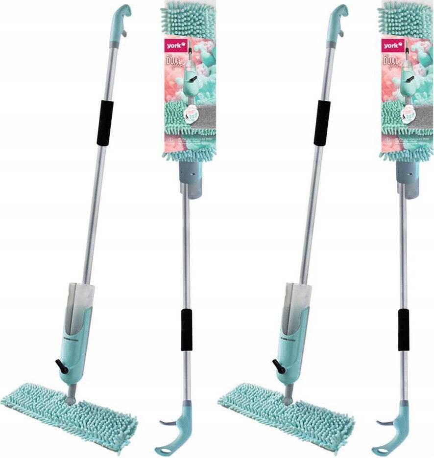 Flat mop with sprayer DUAL SPLASH spray microfiber rotary YORK x2