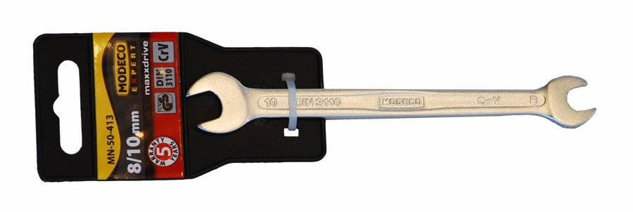 Flat wrench - 8 x 10 mm - MODECO - length 14 cm - CRV