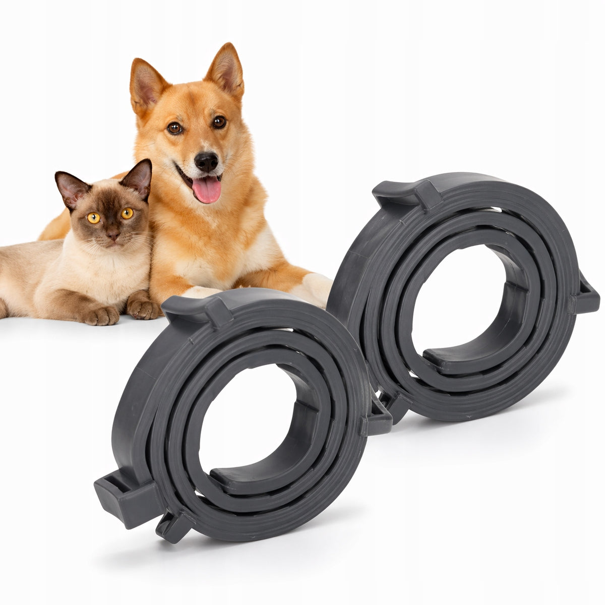 Flea and Tick Collar for Dogs and Cats - Adjustable, Waterproof, 62 cm, 2 Pack