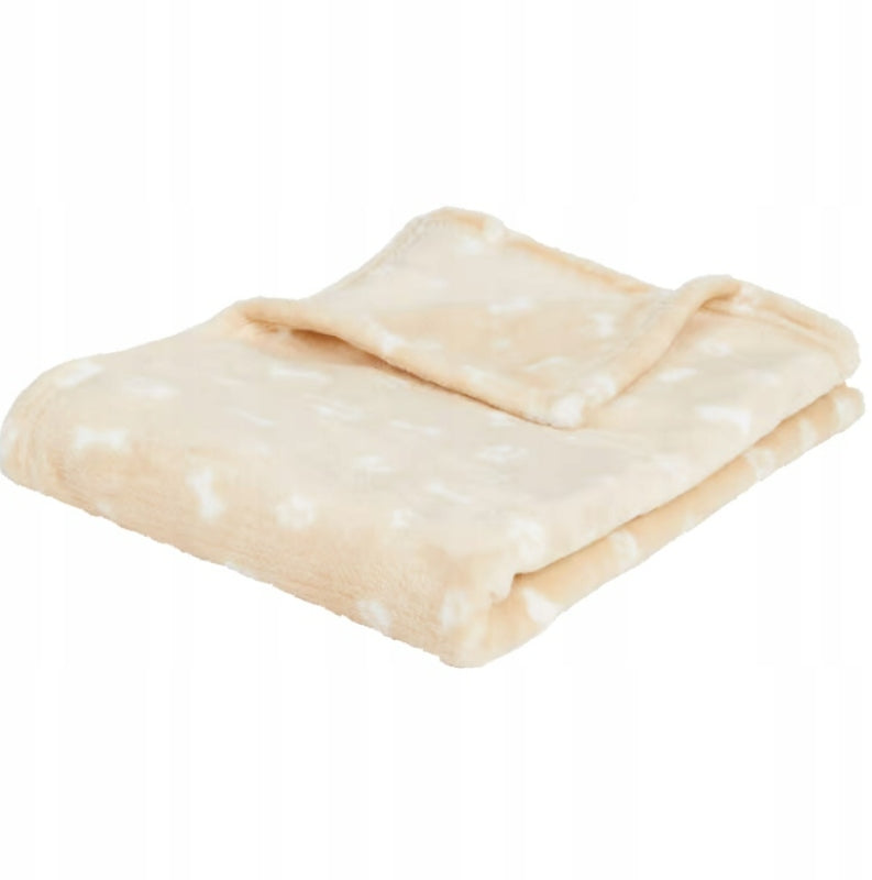 Fleece Blanket for Cat Dog Warm Soft 70x100cm Beige