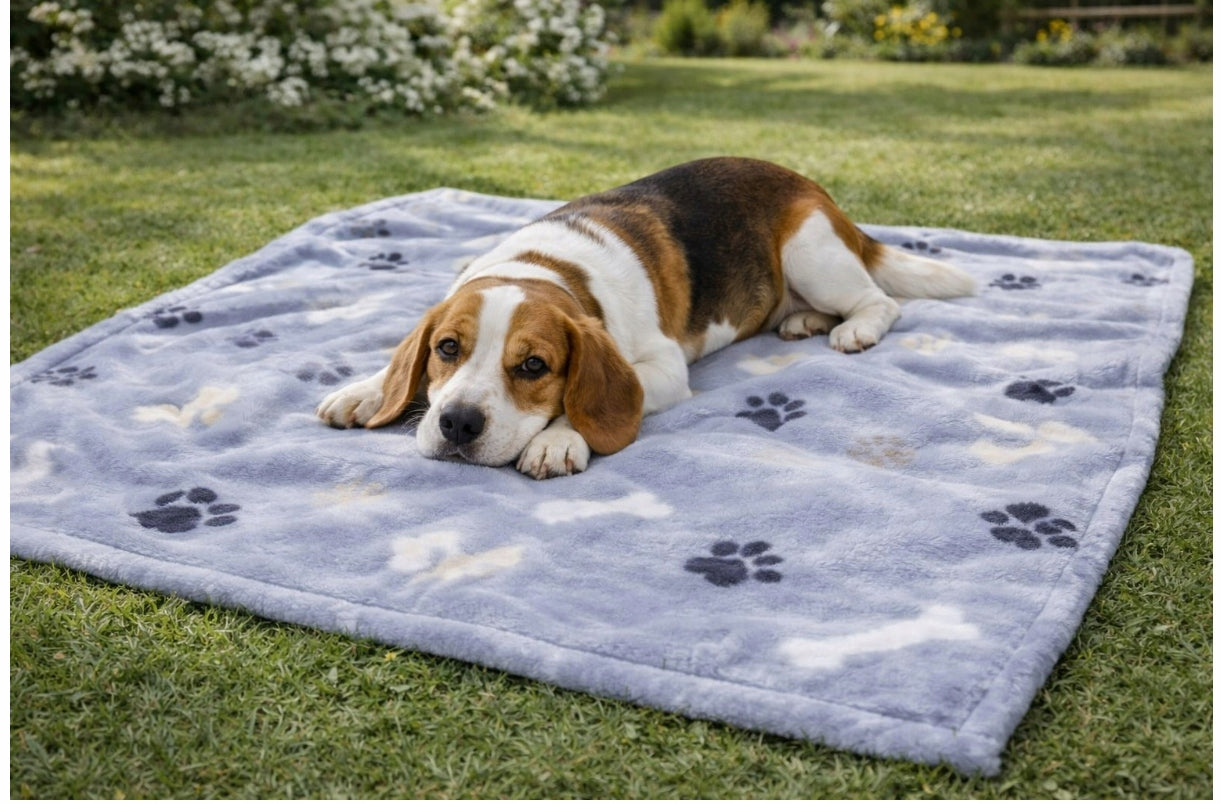 Fleece Blanket for Cat Dog Warm Soft 70x100cm Light Brown Packaging status original