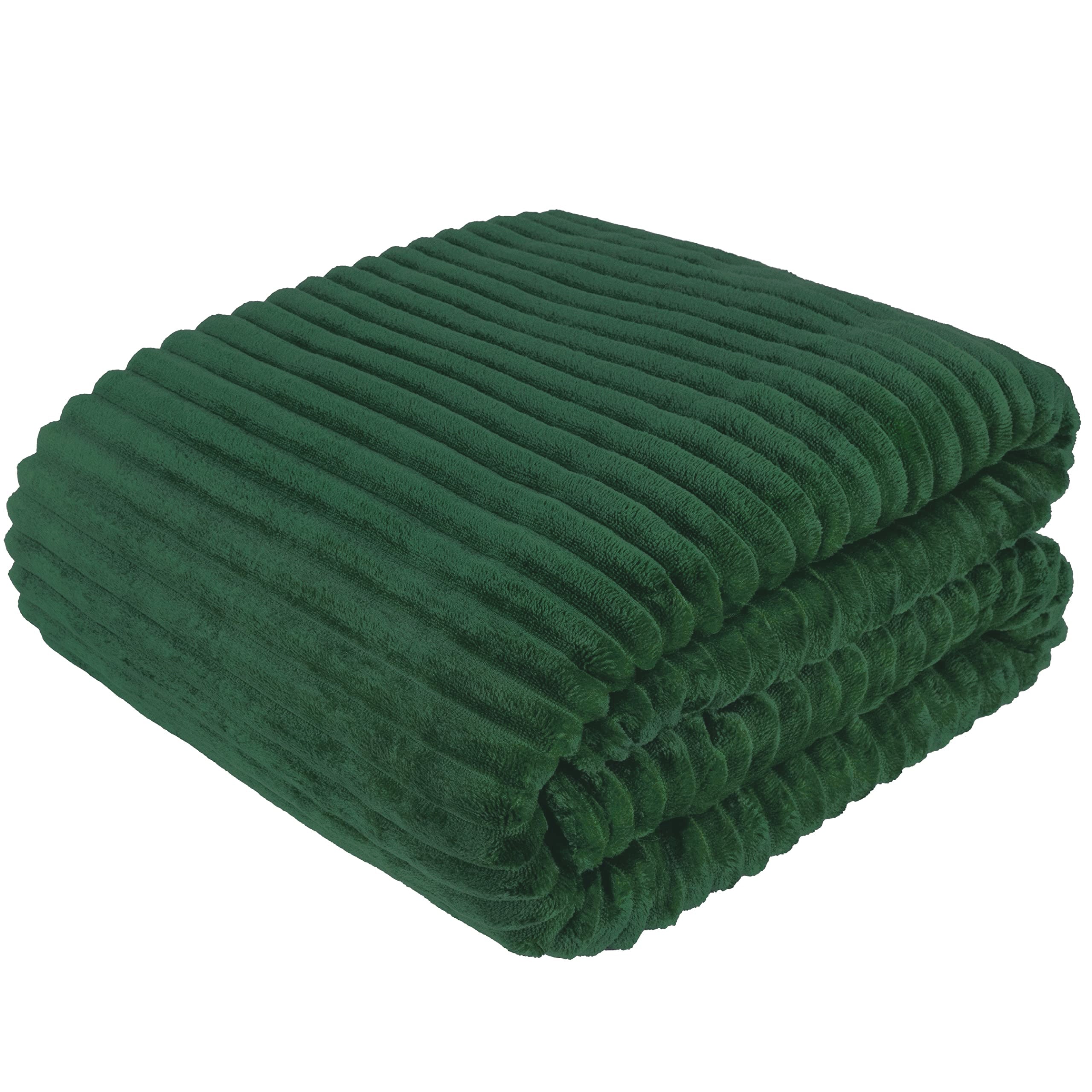Fleece blanket FALA 220x240 bottle green