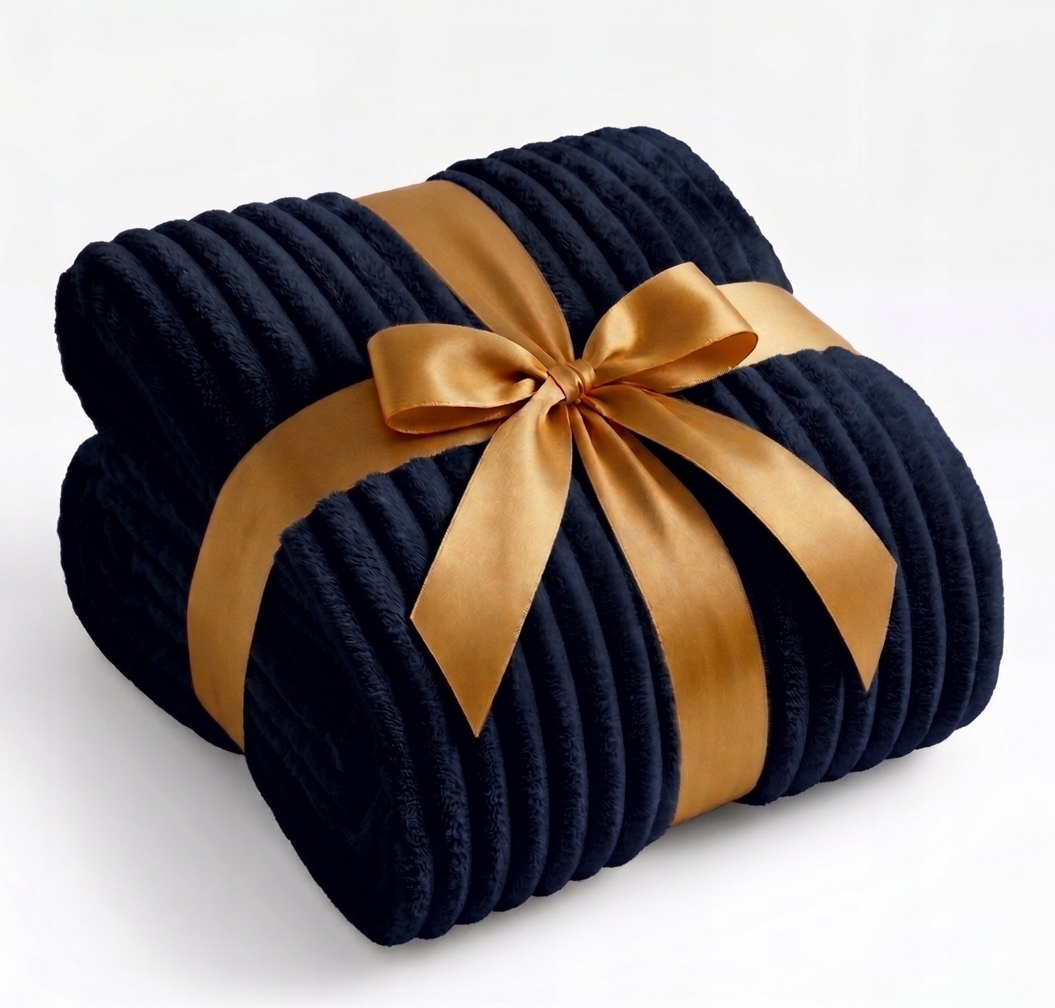 Fleece blanket Thick Polar WAVE 220x240 navy blue Packaging status original