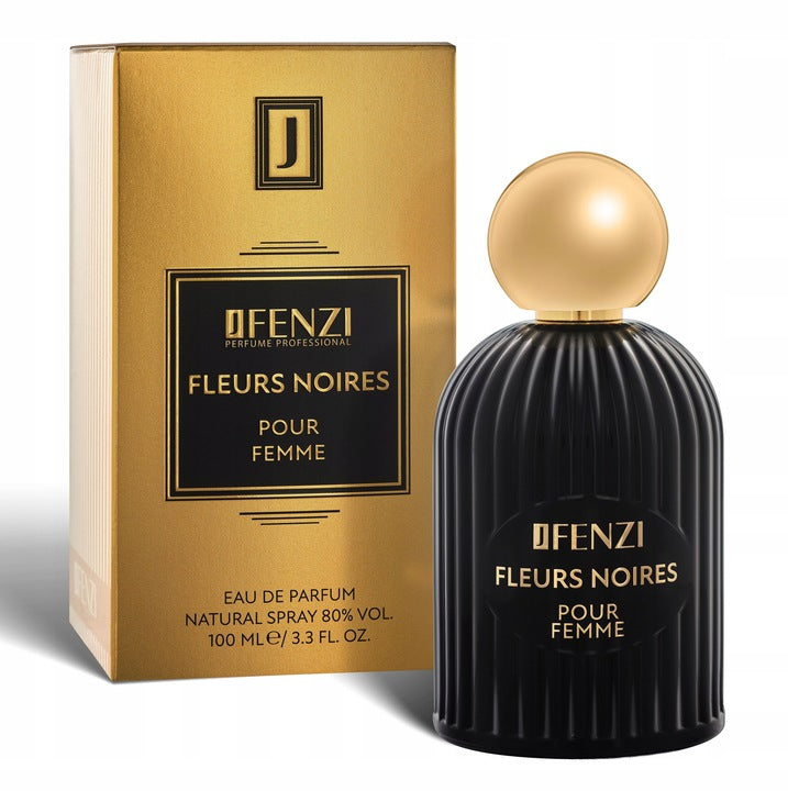 Fleurs Noires Pour Femme Women JFenzi