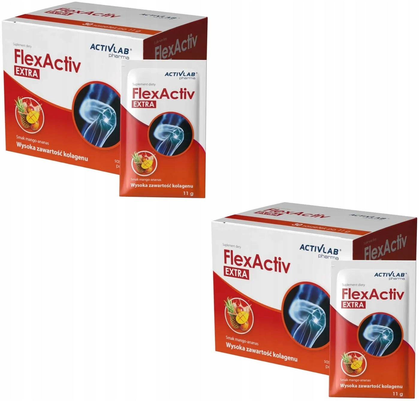 FlexActiv Extra Collagen Healthy Joints Mango-Ananas 30 Sachets