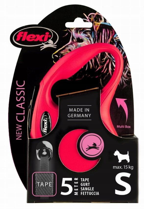 Flexi New Classic Automatic Dog Lanyard Tape S Red 5 meters Brand Flexi