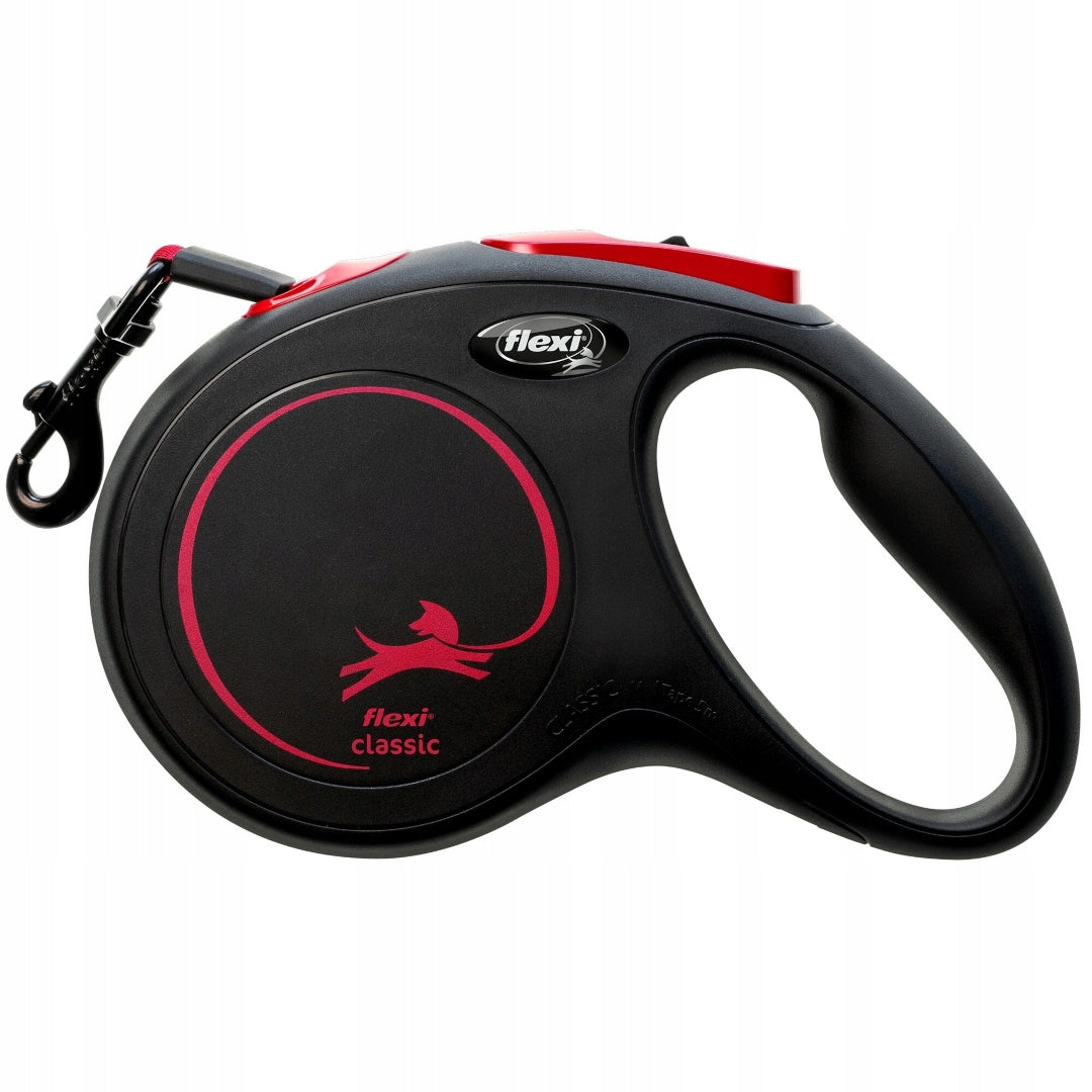 Flexi New Classic M Tape 5M Automatic Dog Leash up to 25kg Black Fire Manufacturer code CL22T5.251.S.DREU