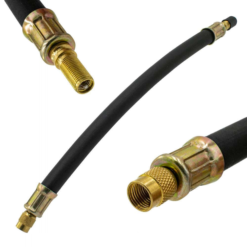 Flexible rubber pump hose, Auto / Schrader valve, 25 cm