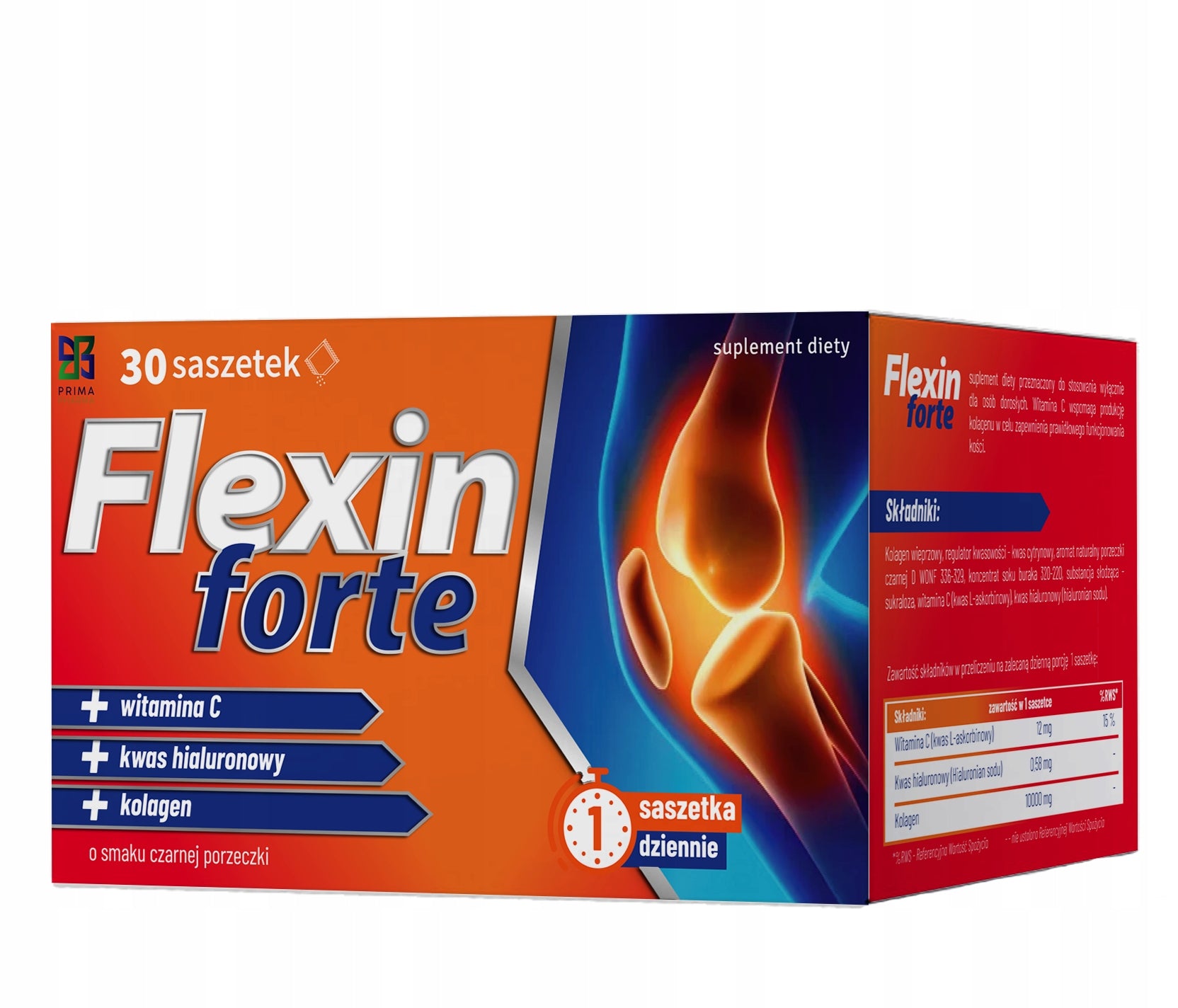 Flexin Forte 30 sachets Prima Pharma - Collagen + Hyaluronic Acid + Vitamin C Brand Prima