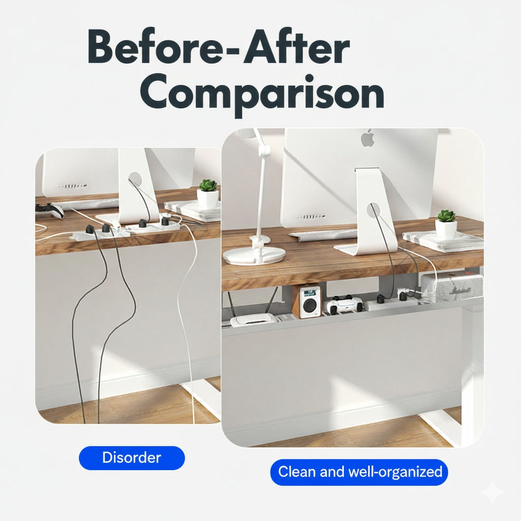 Flexispot CMP Cable Channel Desk Cable Management space-saving Cable Tray Packaging status original