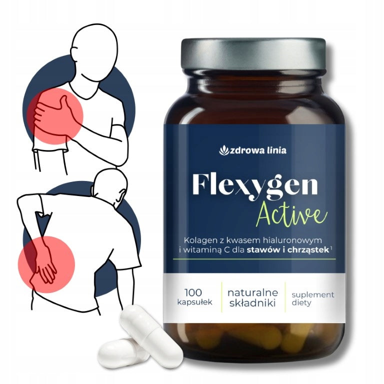 Flexygen Active collagen with hyaluronic acid and vit C Zdrowa Linia 100 caps Name Flexygen Active