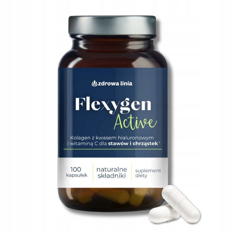 Flexygen Active collagen with hyaluronic acid and vit C Zdrowa Linia 100 caps
