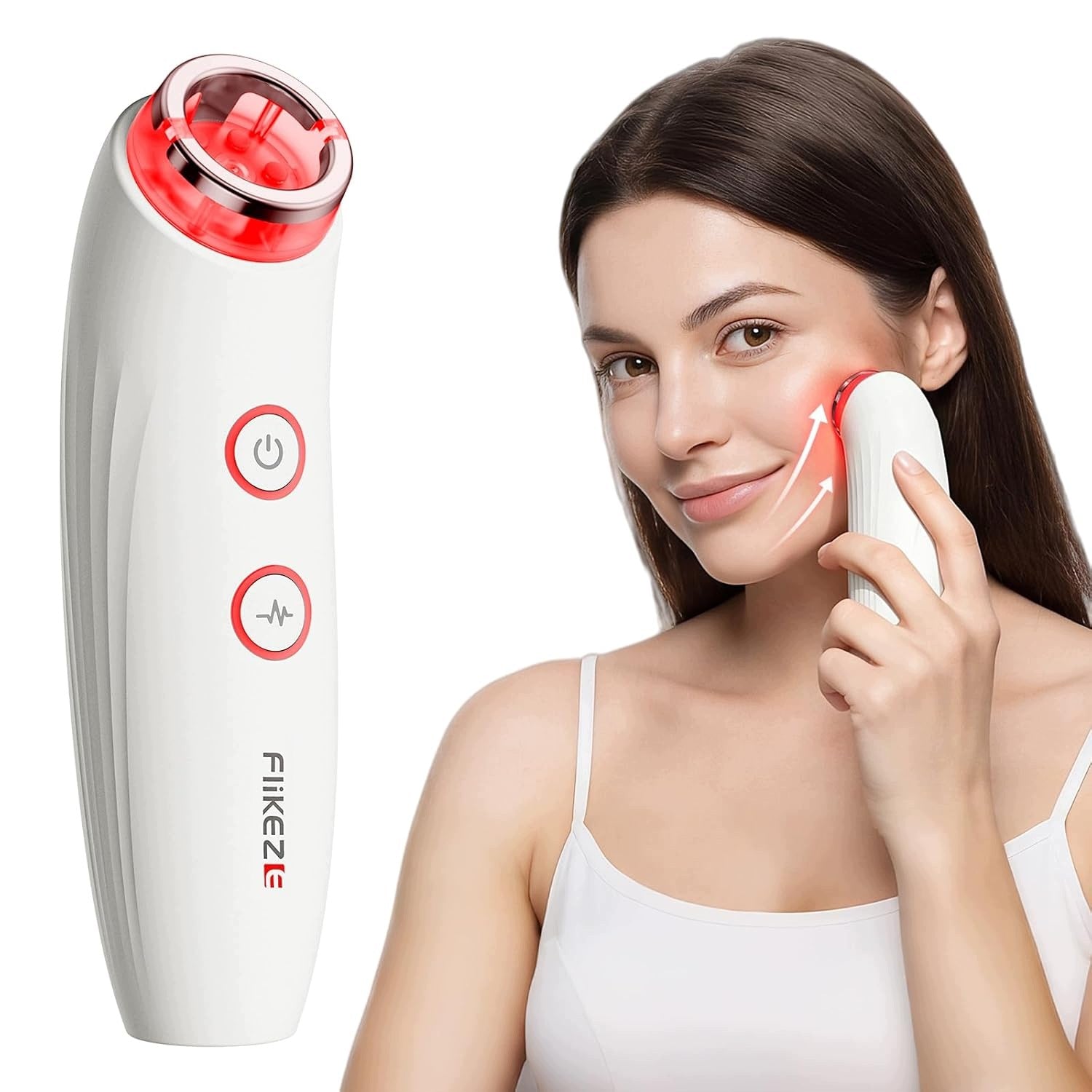 FliKEZE Facial massage device with vacuum and red light