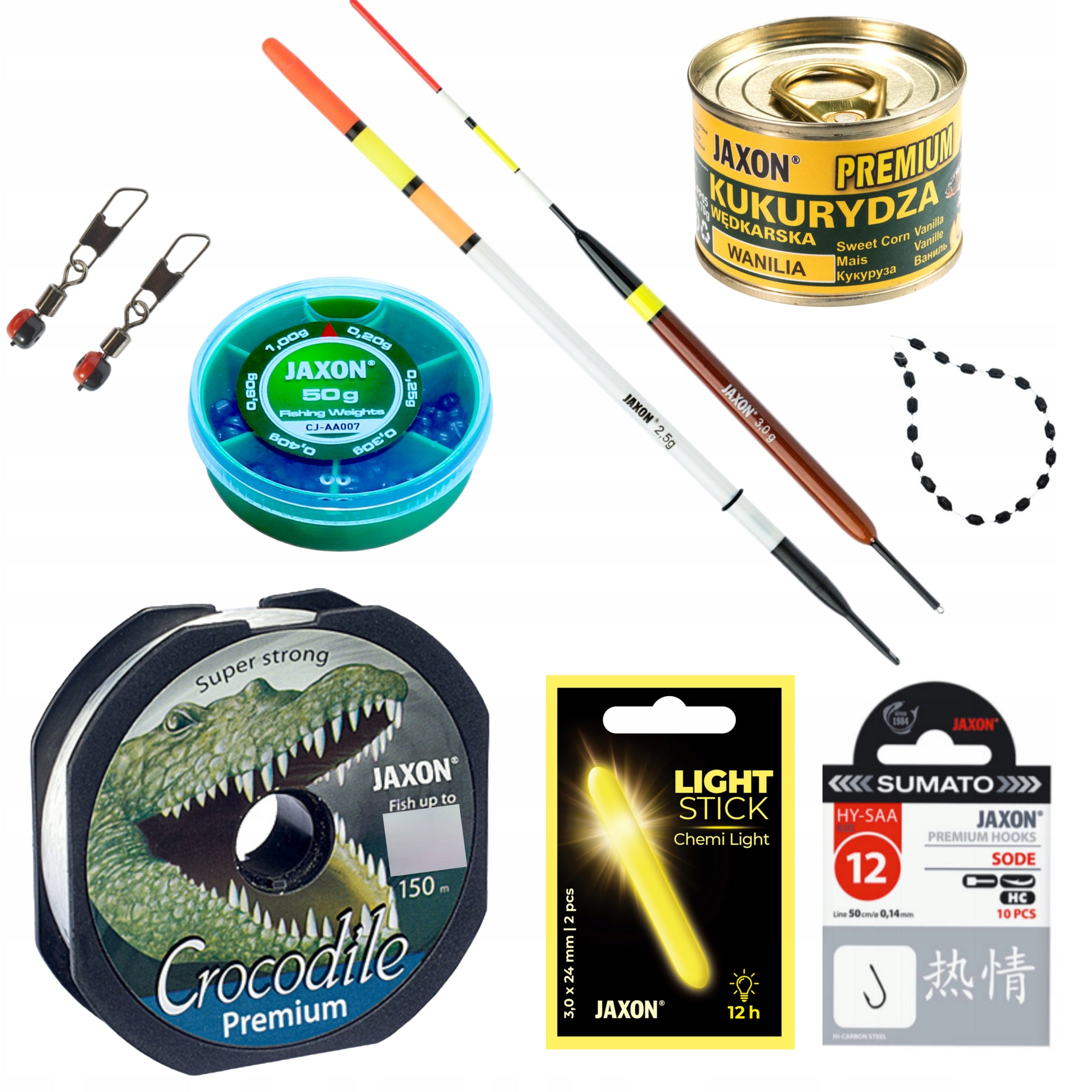 Float set BOLONKA fishing rod reel float accessories JAXON 4m Model Tenesa Alpha Bolo