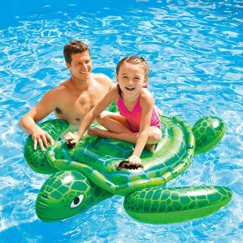Floating Inflatable Turtle Mattress Swimming Pool Toy for Children 57524 Color green