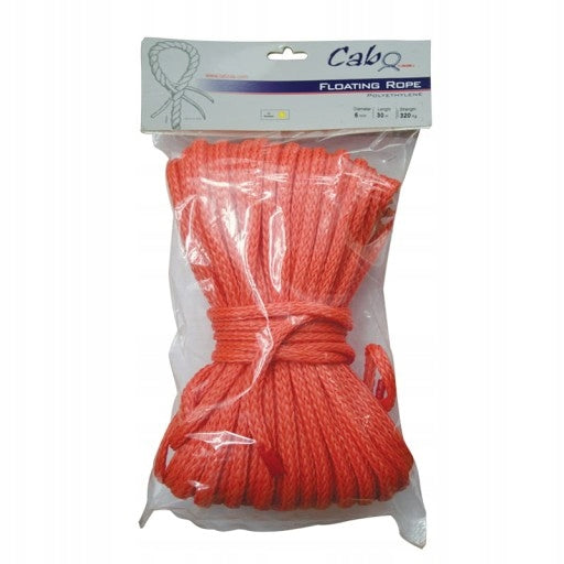 Floating rope 8 mm x 30 m orange CABO for lifebuoy