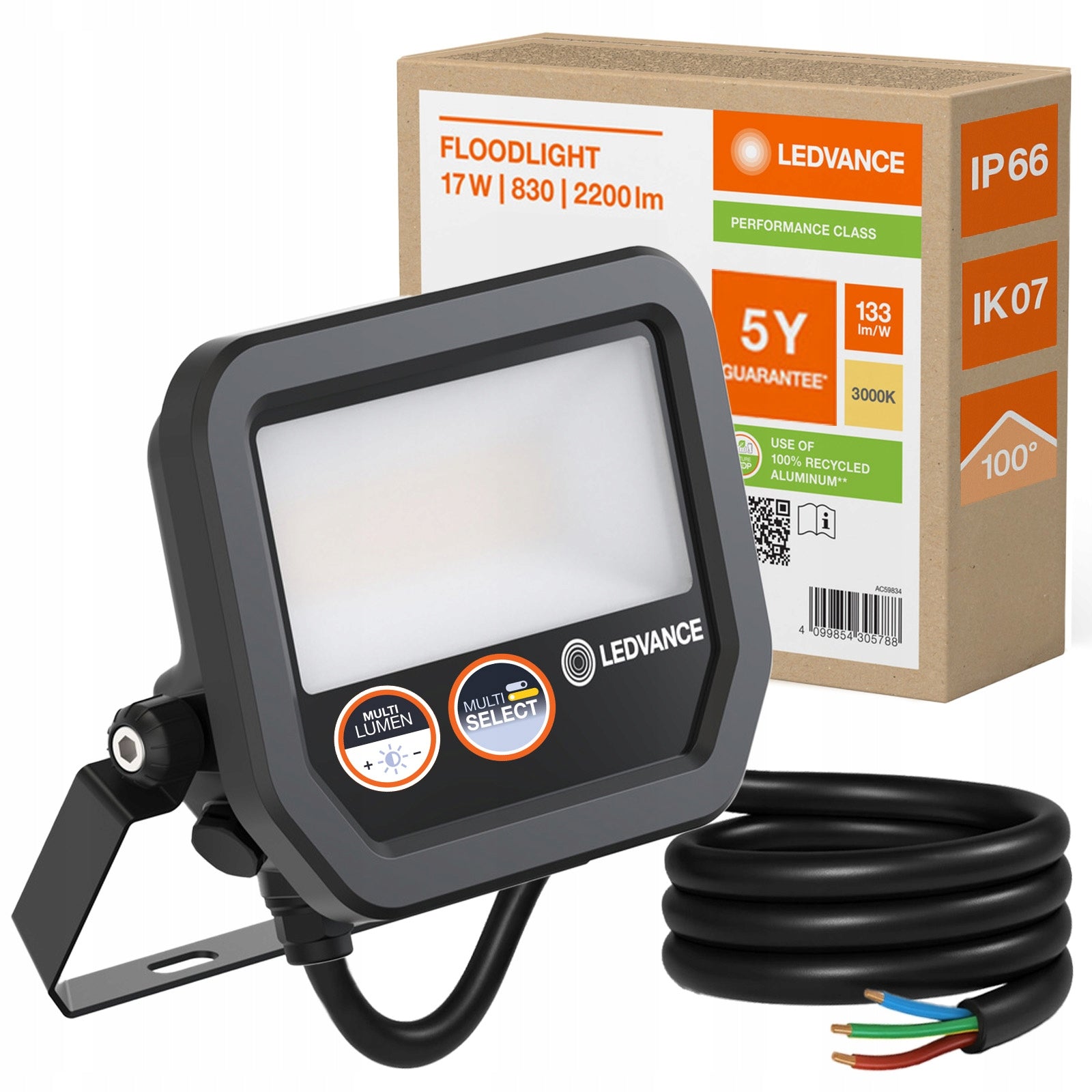 Floodlight LED Lamp 17W 3000K Waterproof Outdoor LEDVANCE Floodlight