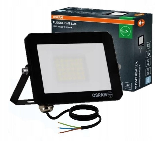 Floodlight Osram halogen Lux 20W 6500K cold 1800lm IP65 black LED