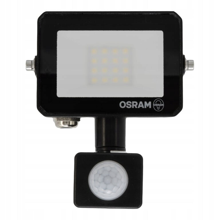 Floodlight Osram halogen motion sensor 10W 4000K neutral 900lm IP65 black Color black