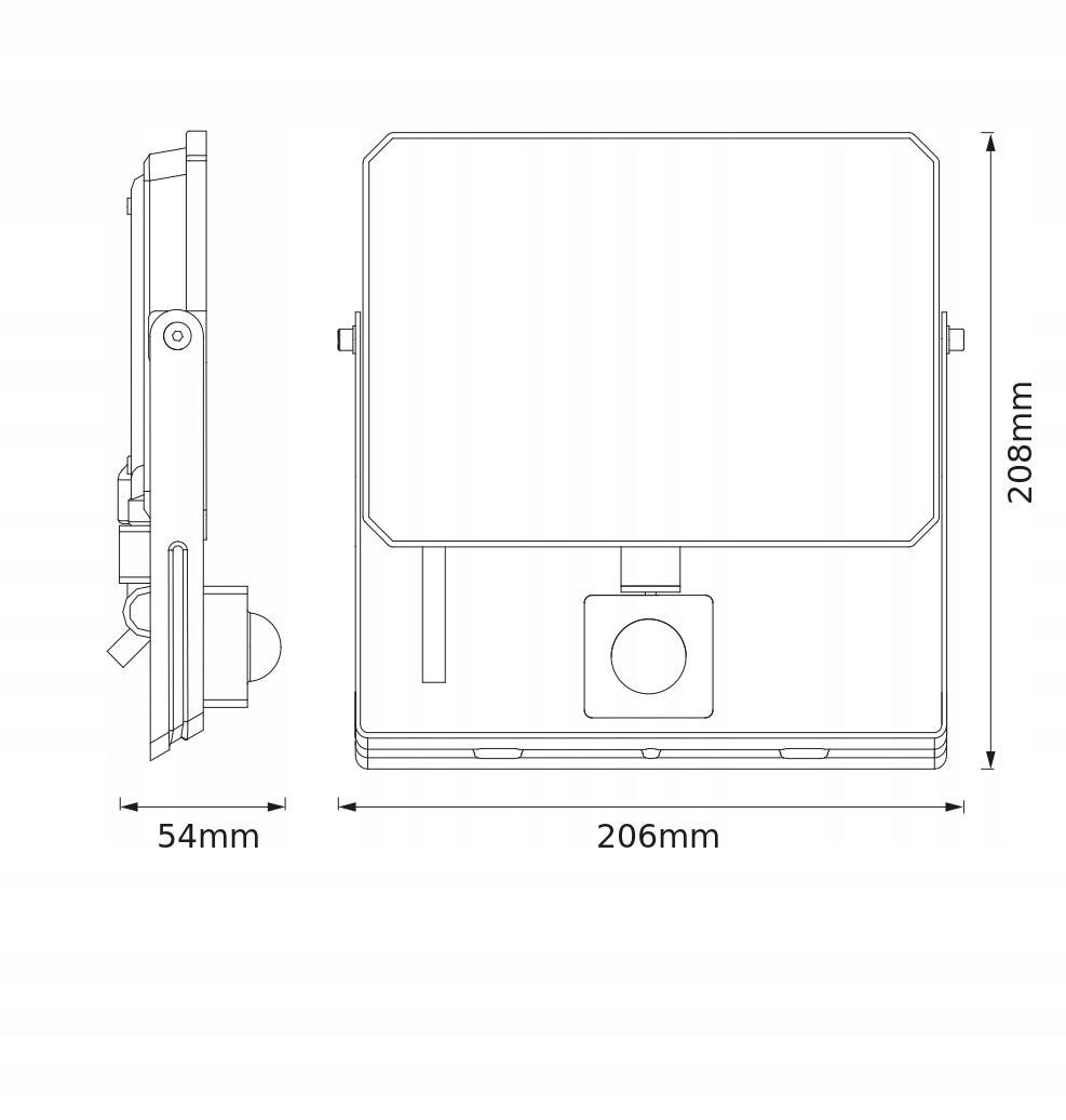 Floodlight Osram halogen motion sensor 50W 4000K neutra 4500lm IP65 black Manufacturer code 4099854489822