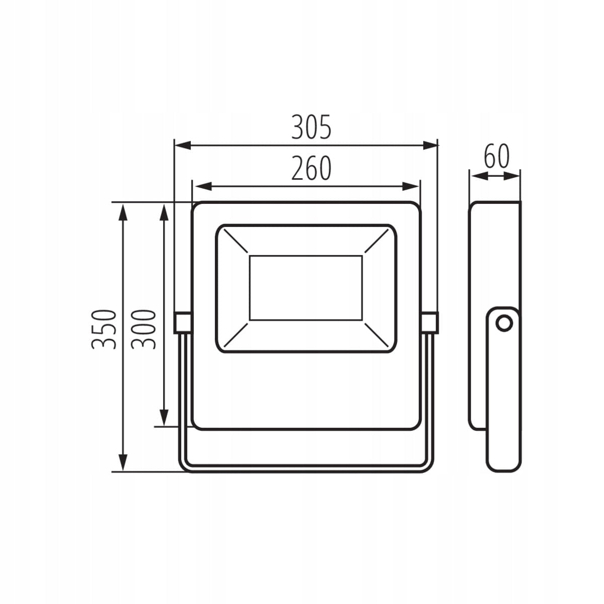 Floodlight halogen LED 150W 16500lm neutral light color IP65 Kanlux Packaging status original