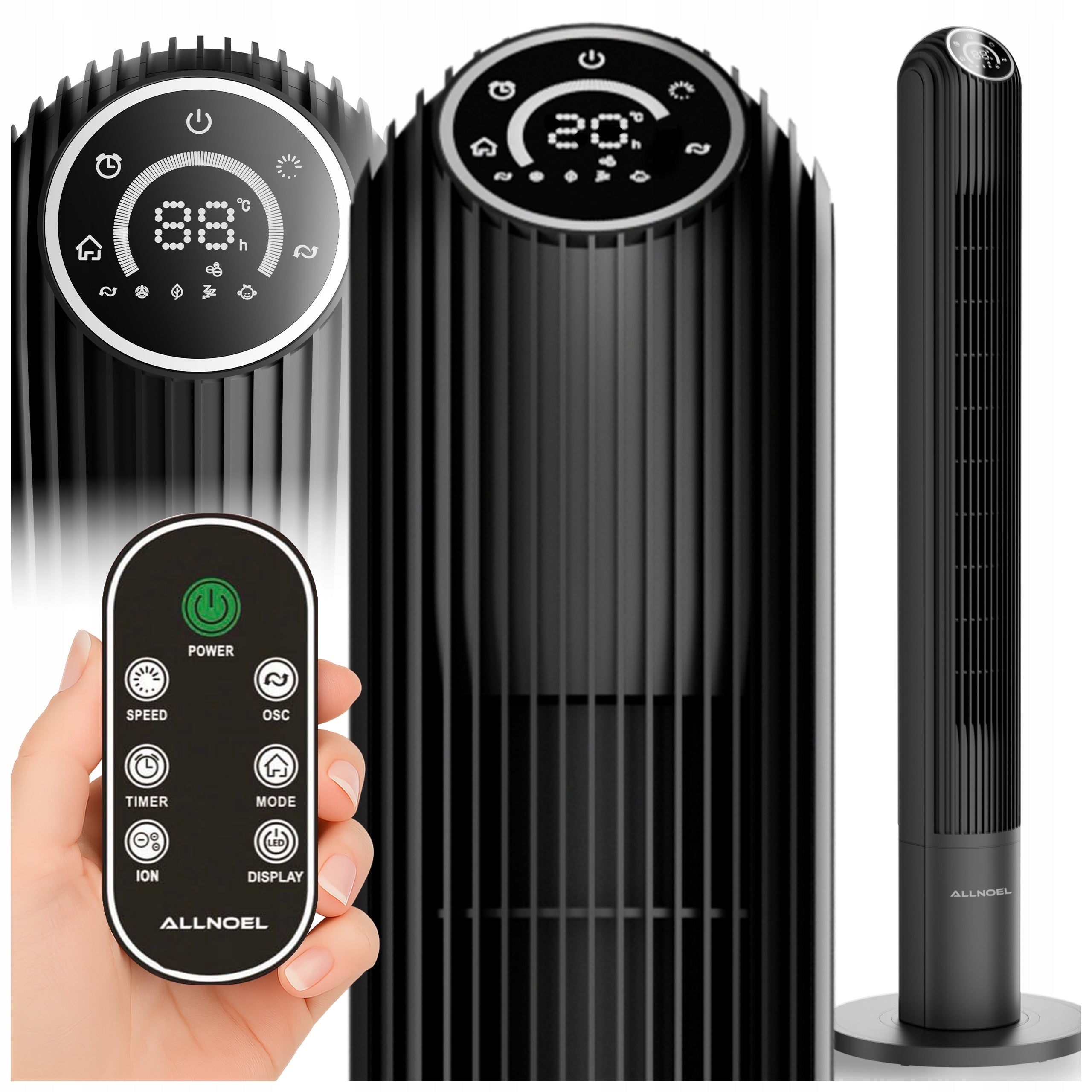 Floor Column Fan for Remote Control AROMATHERAPY 117CM XXL