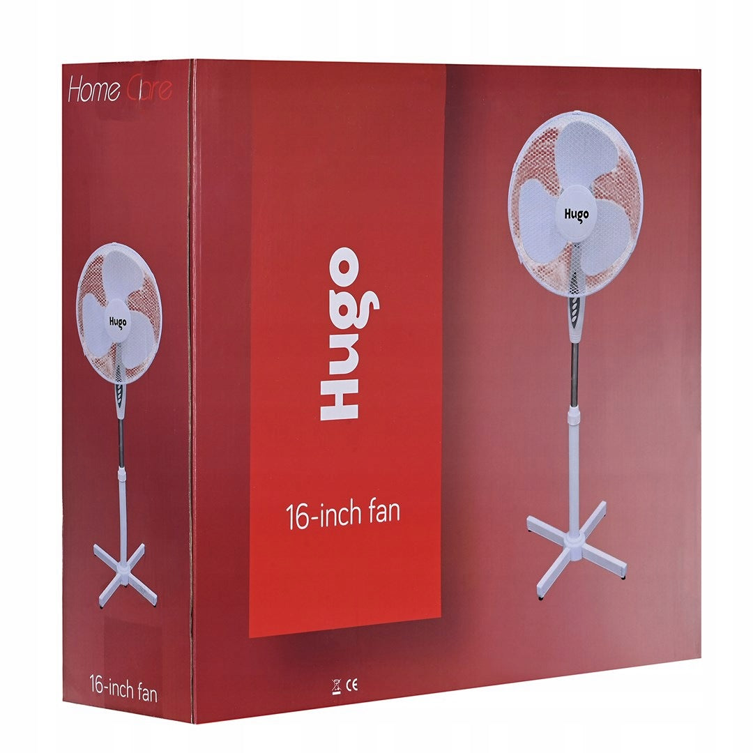 Floor Fan Standing White Power 40W 3 SPEED Oscillation Manufacturer code BT-001