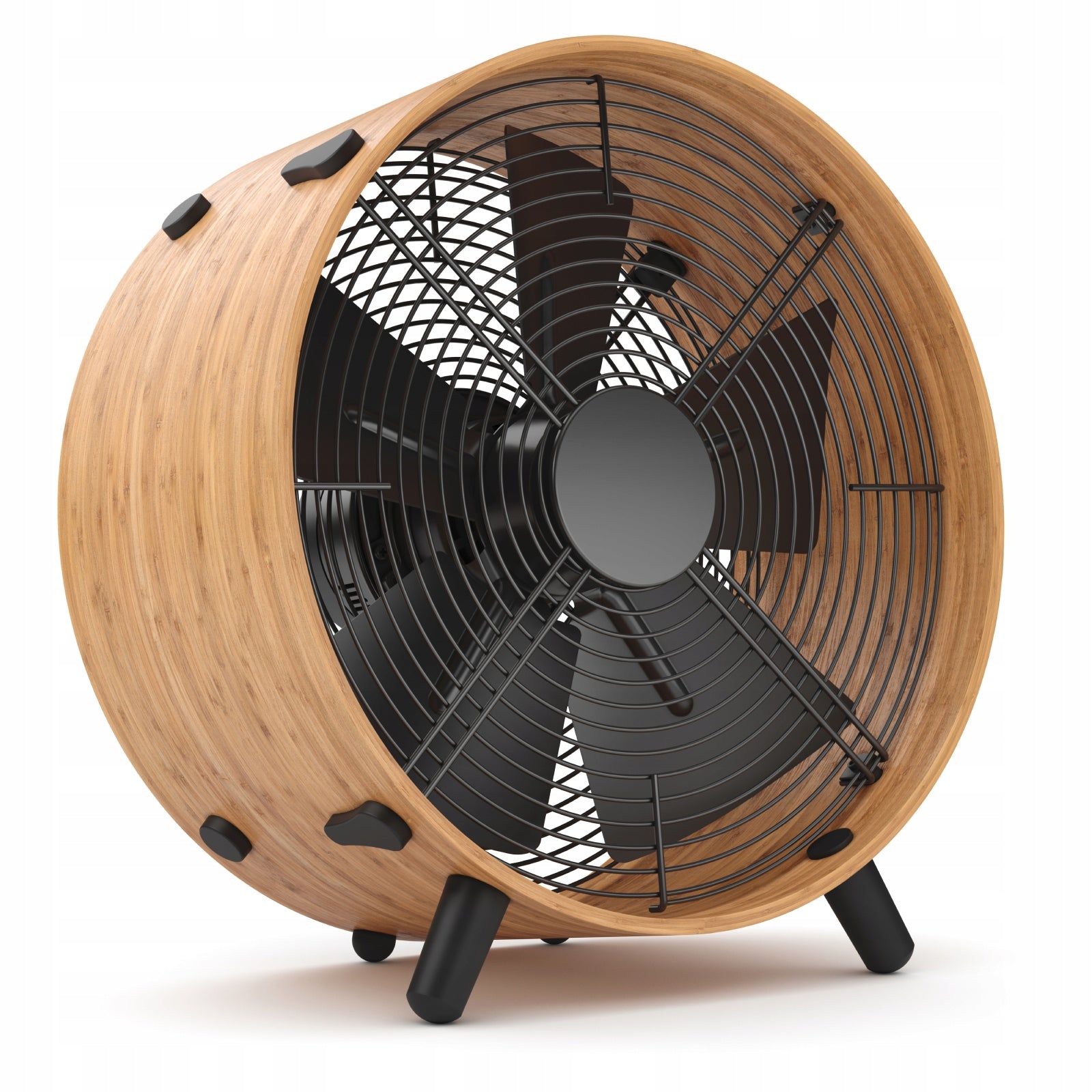 Floor Fan Standing Windmill Wooden Stadler Form Otto 2 BAMBOO