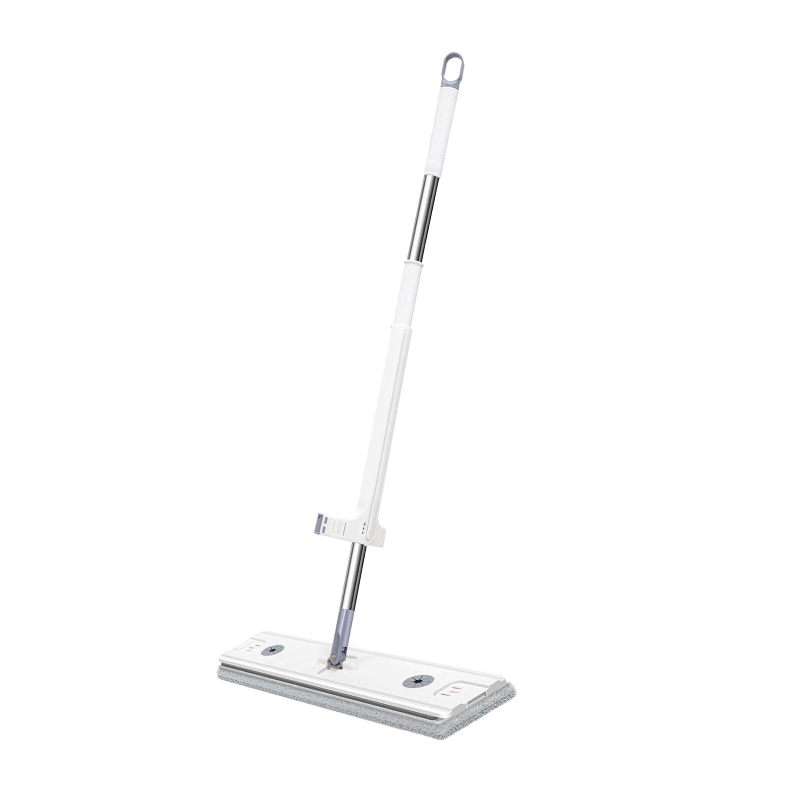 Floor Mop Household Cleaner Tools with Reusable Washable White 45cmx12cm