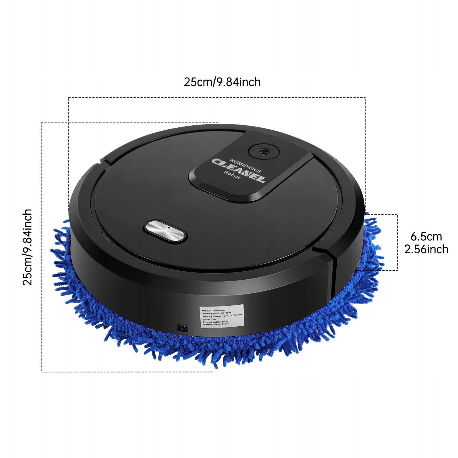 Floor Mop, Smart Cleaning Robot, Wet/Dry Floor Mop, 60-minute battery life Manufacturer code man79781