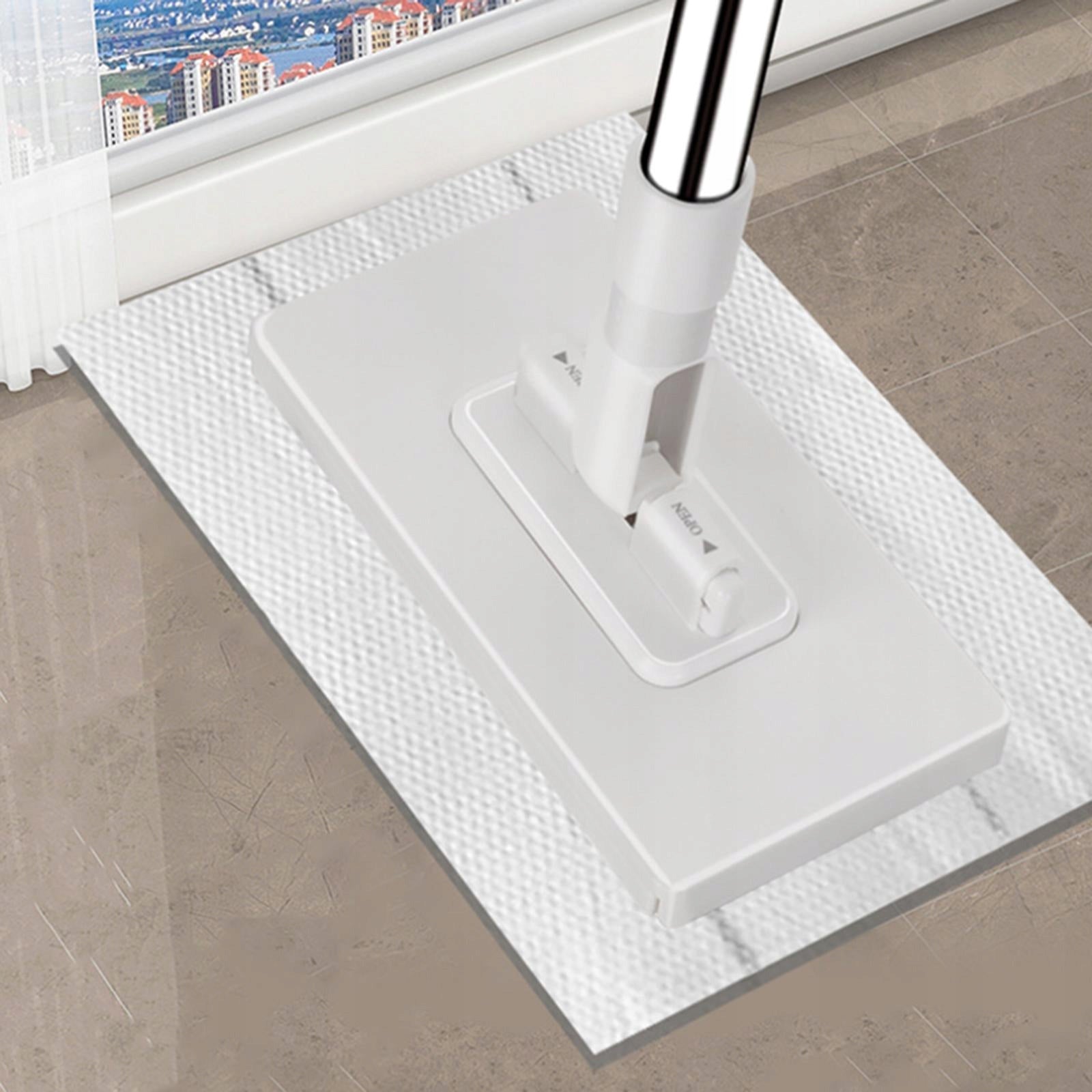 Floor Mop with Reusable Washable Pads with Long Handle Professional Flat