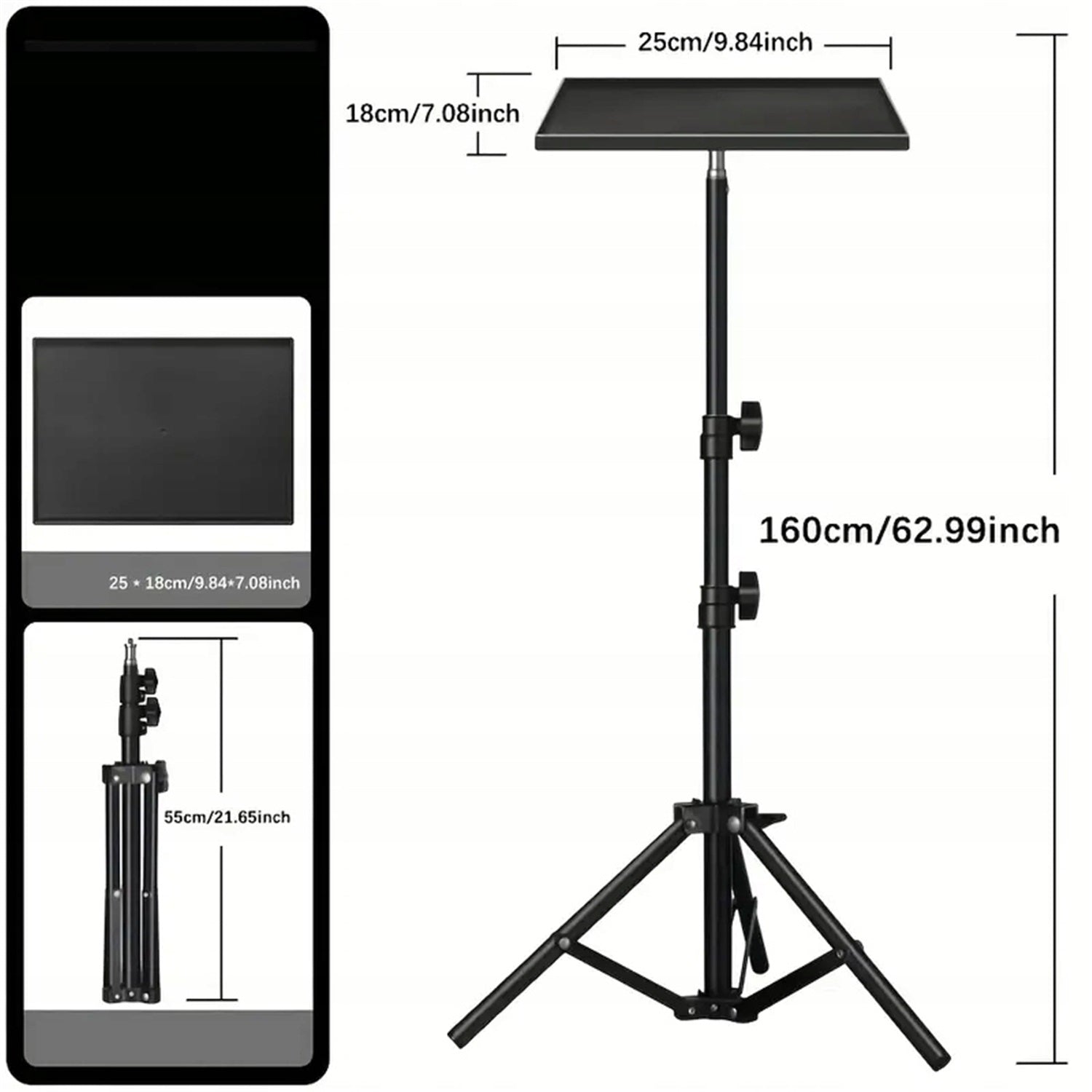Floor Projector Stand, Portable Camera Stand Packaging status original
