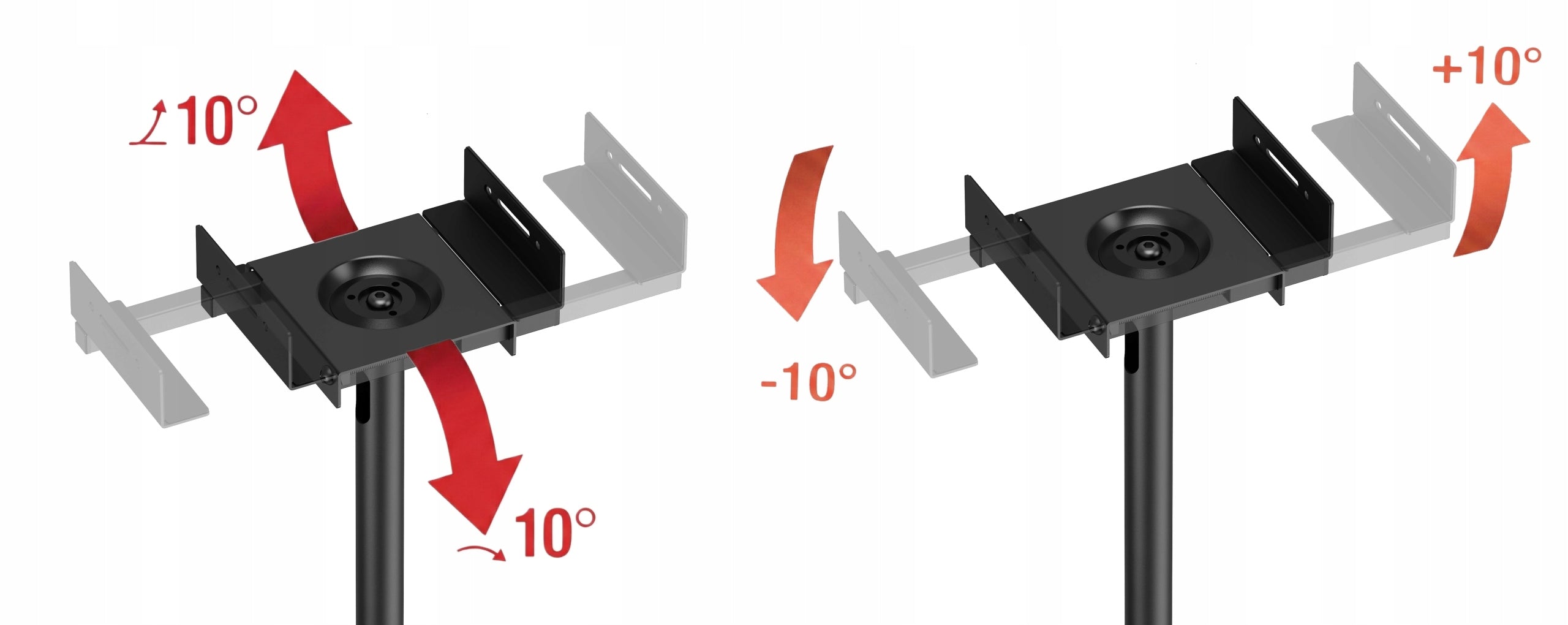 Floor Speaker Stand Universal 2pcs for Satellite Columns Adjustable Manufacturer code MX-060 Stojak do głośników kolumn