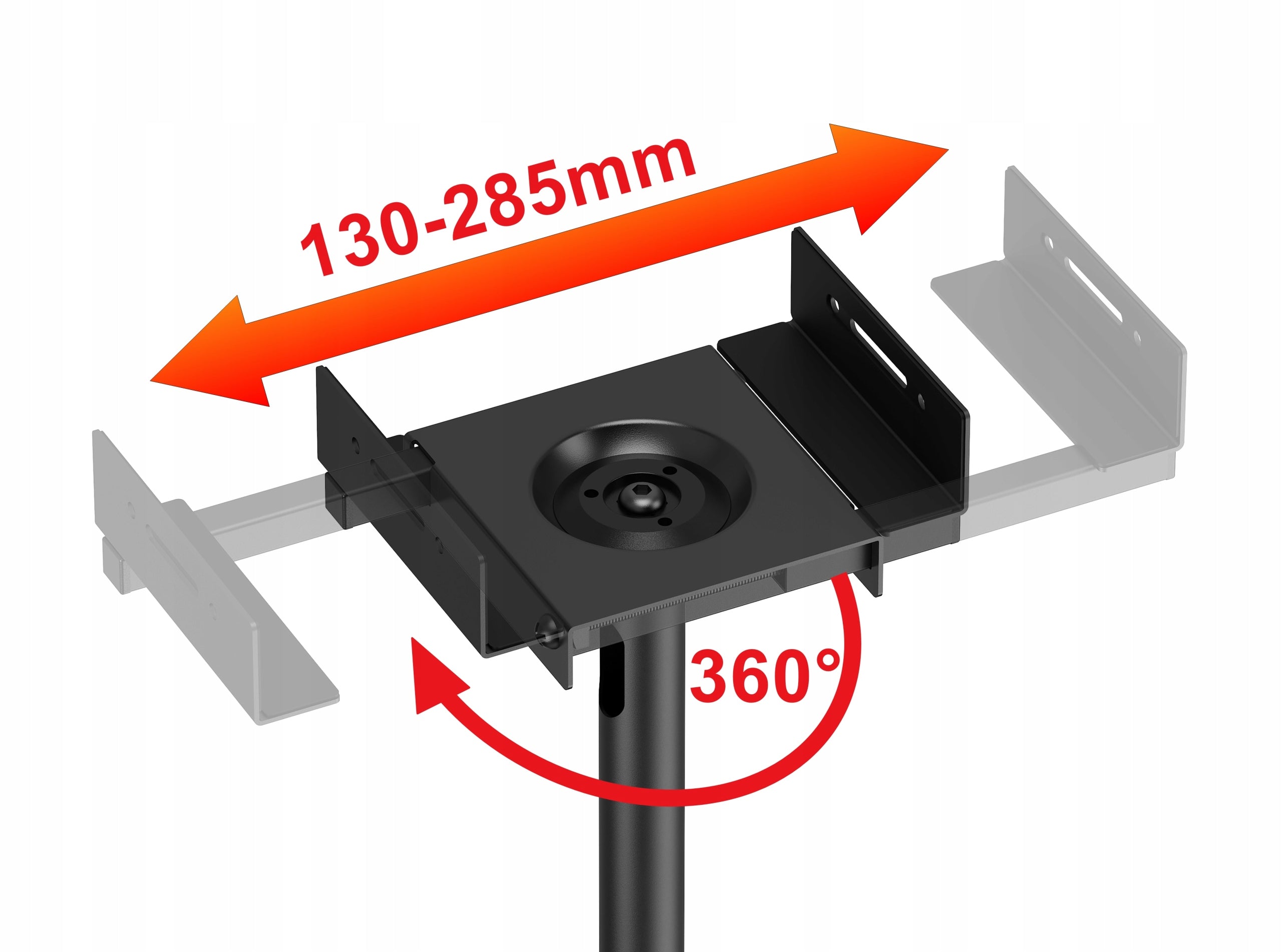Floor Speaker Stand Universal 2pcs for Satellite Columns Adjustable Packaging status original