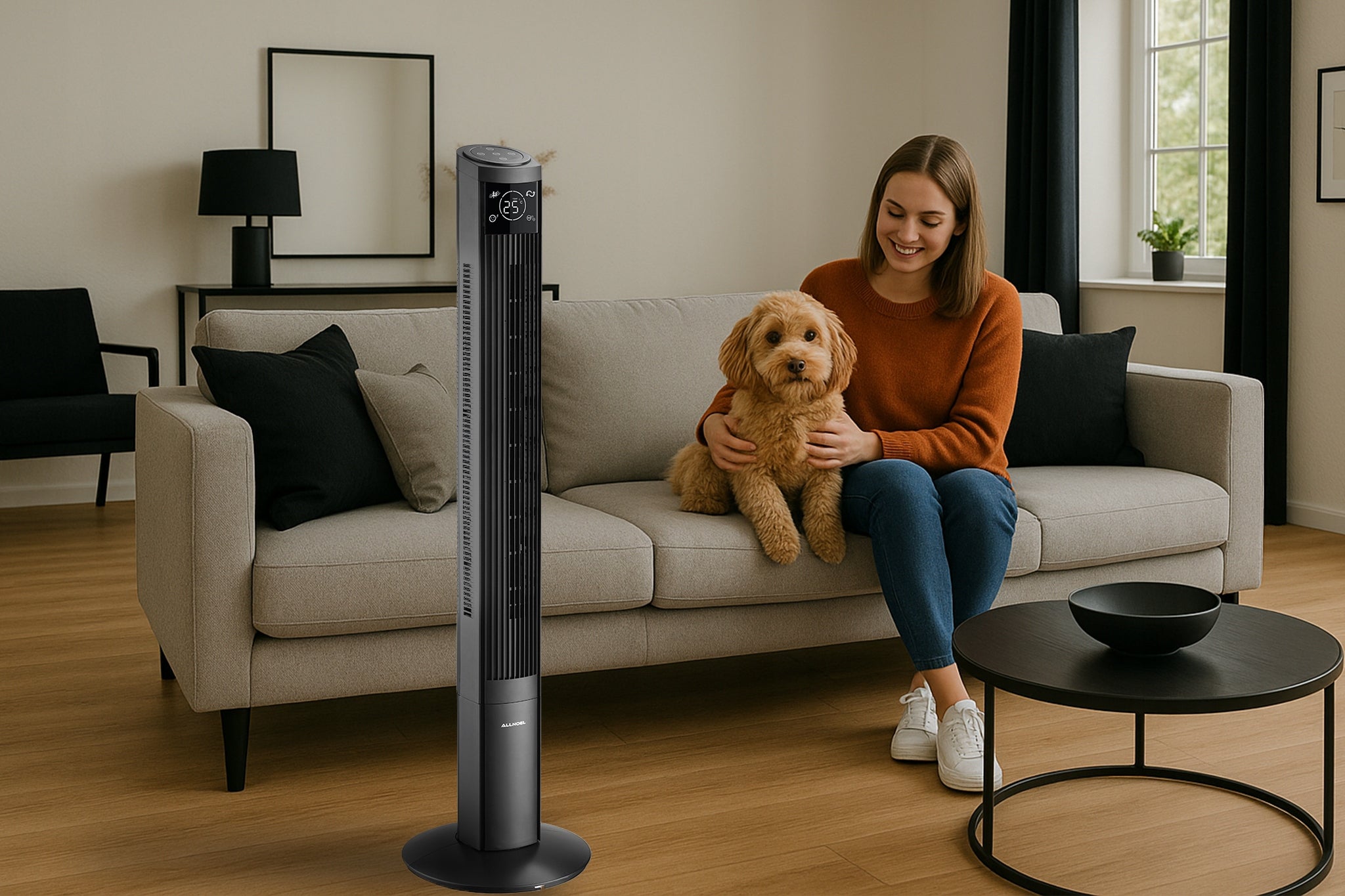 Floor Standing Column Fan Windmill Silent Ionization 10m 124CM Model TF-42