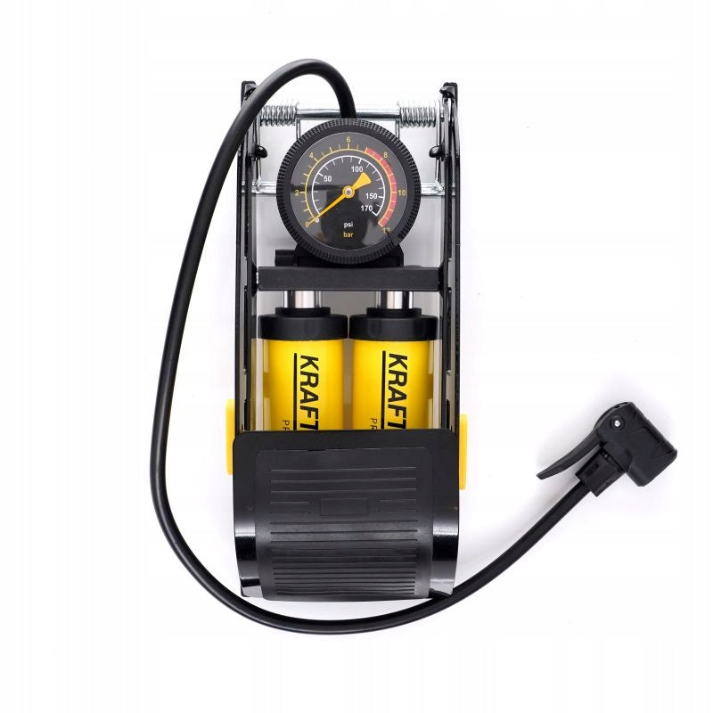 Floor bicycle pump with composite pressure gauge KD11824 Color black