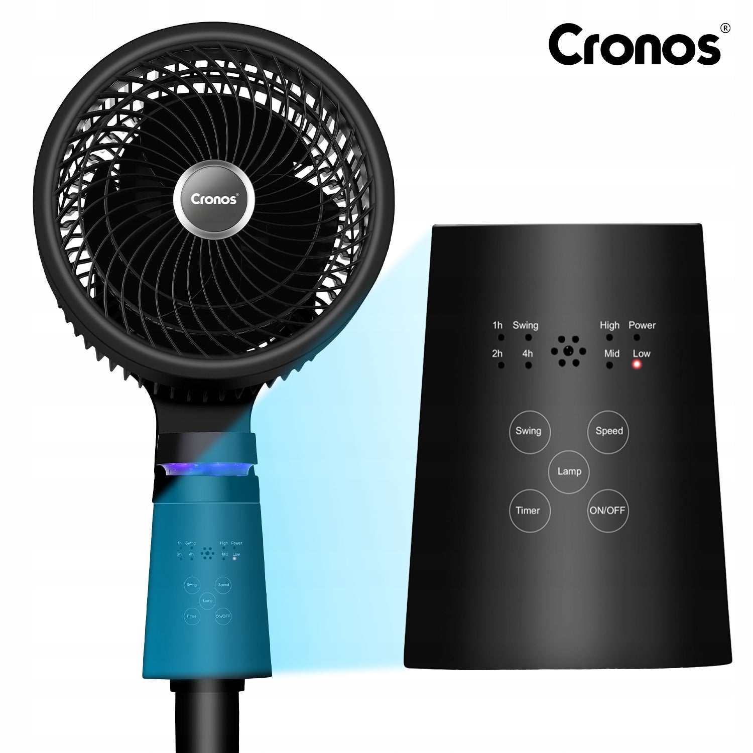 Floor fan Cronos BL-XHS-3D black Manufacturer code BL-XHS-3D