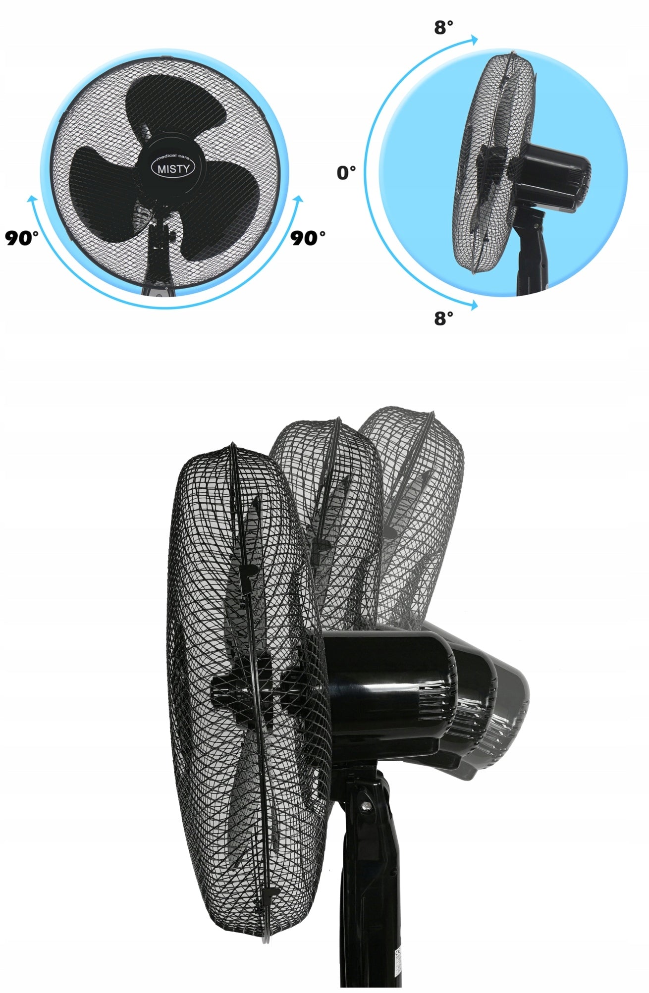 Floor fan standing Misty oscillation automatic remote control Fan type floor