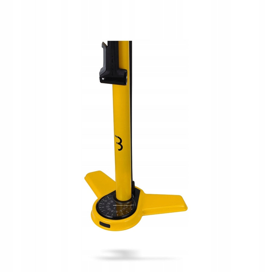 Floor pump BBB BFP-27 AirSteel yellow + Pressure gauge Brand BBB