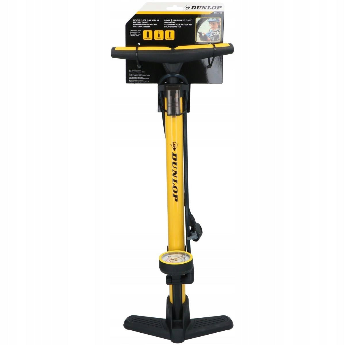 Floor pump Dunlop 255255 yellow