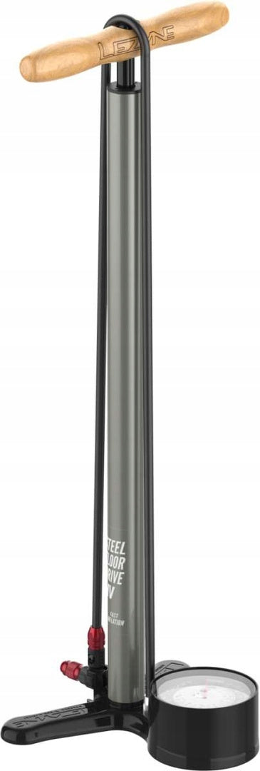 Floor pump Lezyne Steel HV Drive grey solid strong