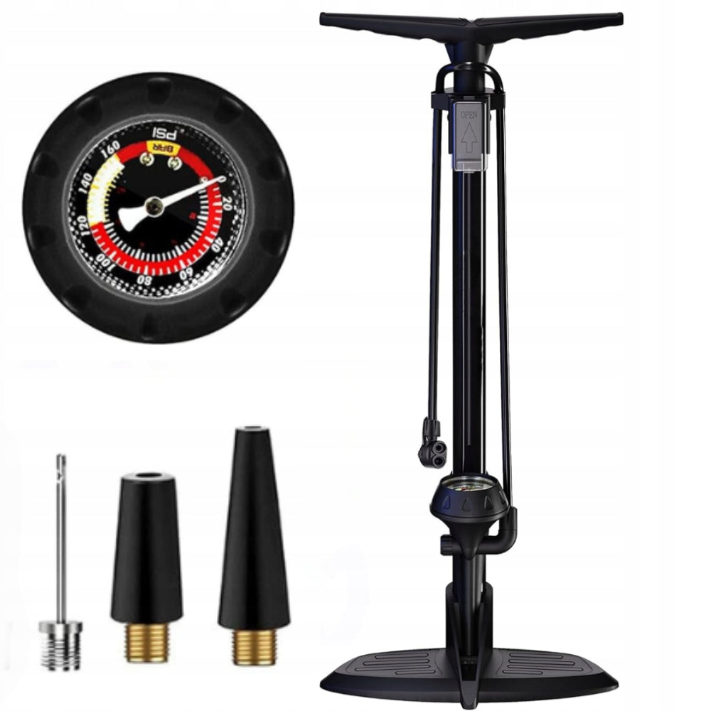 Floor pump MG with aluminum pressure gauge 11 bar STANDING STATIONARY STRONG Model POMPKA STACJONARNA