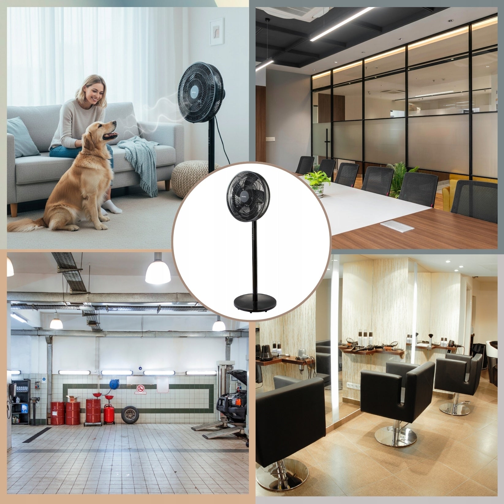 Floor standing fan KLAUSBERG KB9041 with remote control 40 cm LED 50W Timer Model Wentylator z pilotem