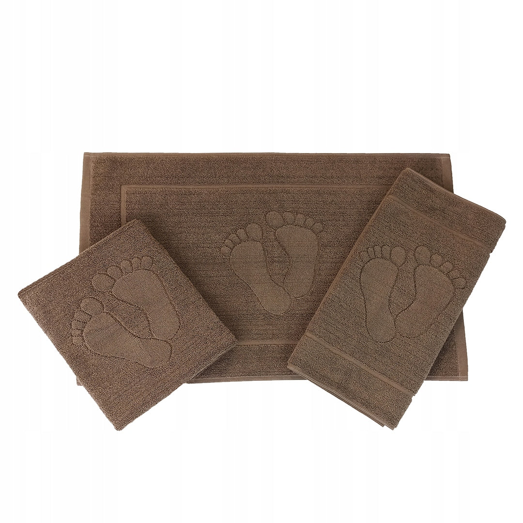 Floor towel 40x60cm with FEET Motif Anthracite Thickness 3 mm