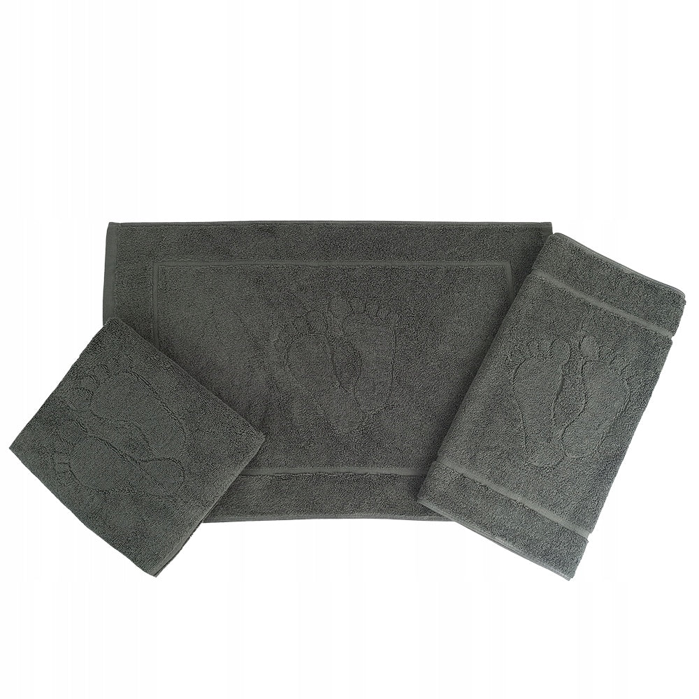 Floor towel 40x60cm with FEET Motif Graphite EAN (GTIN) 5904204426855