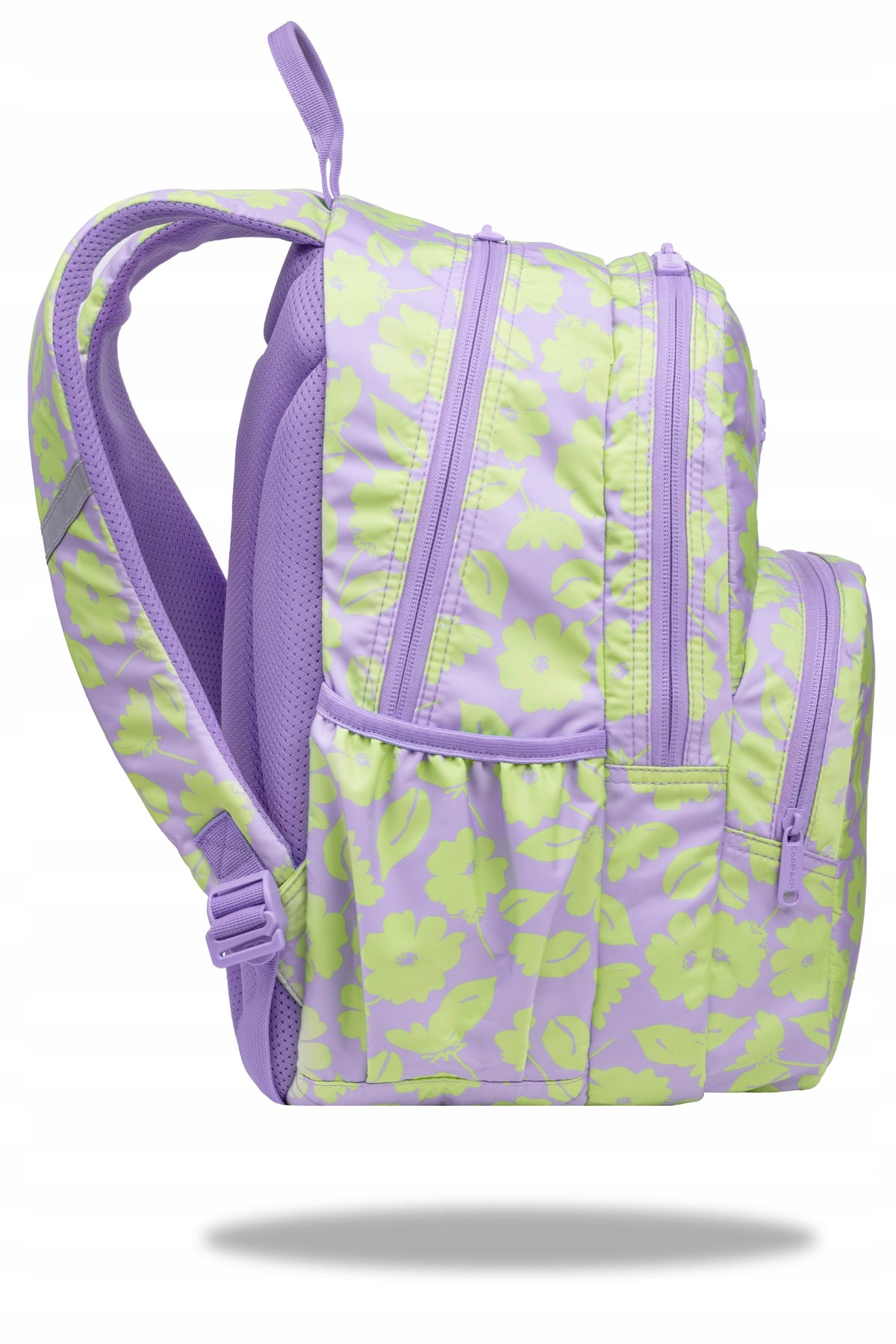 Flores Lila youth backpack purple with green flowers Coolpack Manufacturer code F109913