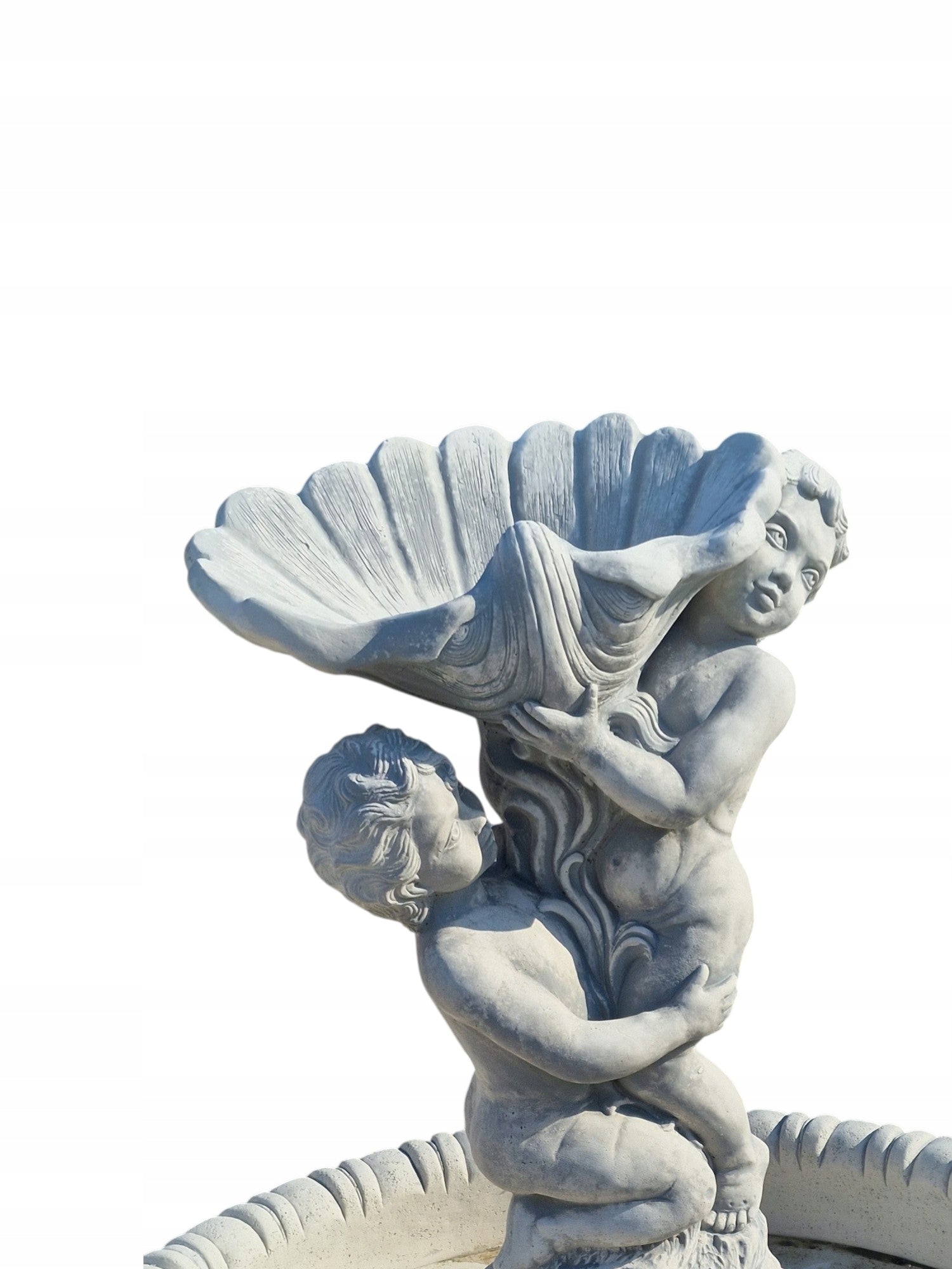 Florida Garden Fountain Pool with Bottom Ebro White Cement Conglomerate Ag-Bet Manufacturer code Fontanna Floryda basen Ebro
